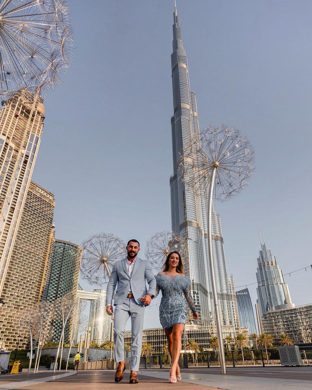 Love Story Photography With Burj Khalifa View In Dubai Downtown.