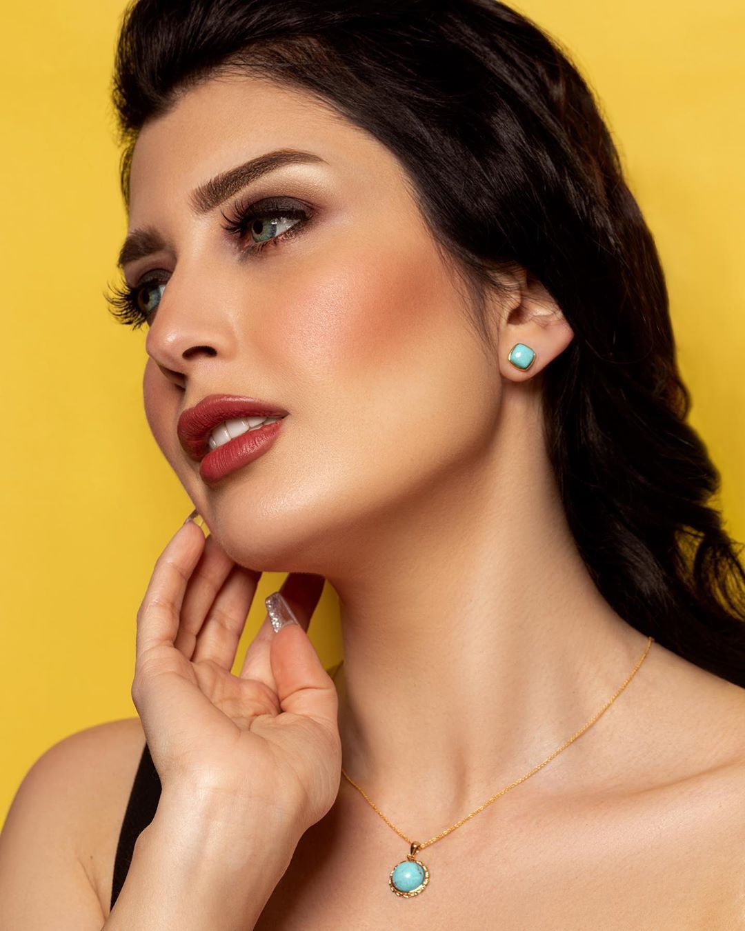 Arabic Lady Portrait with Yellow Background