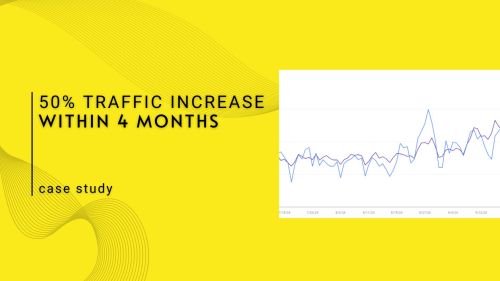 50% organic traffic increase within 4 months case study.